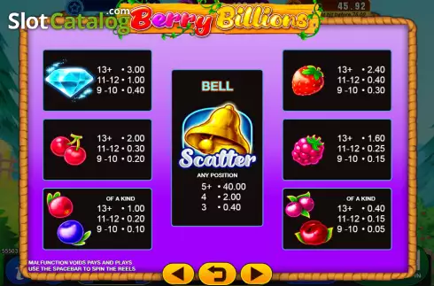 Скрин3. Berry Billions слот