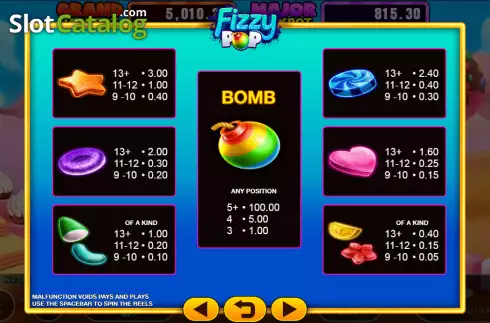 Скрин3. Fizzy Pop слот