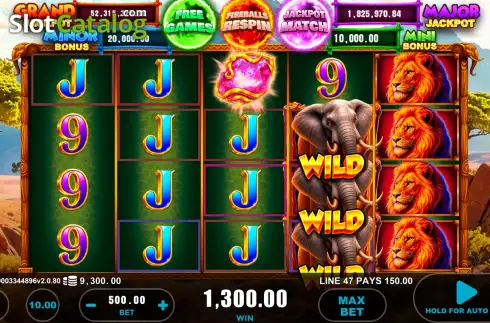 Скрин3. Elephant Big 5 Fireballs слот