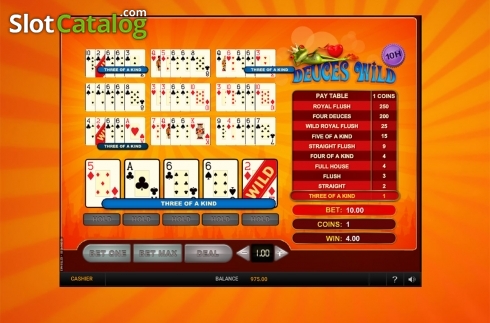 Скрин3. Deuces Wild 10 Hands (GVG) слот