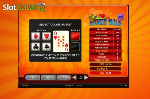 Скрин4. Deuces Wild 10 Hands (GVG) слот