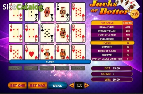 Скрин3. Jacks Or Better 3 Hands	 слот