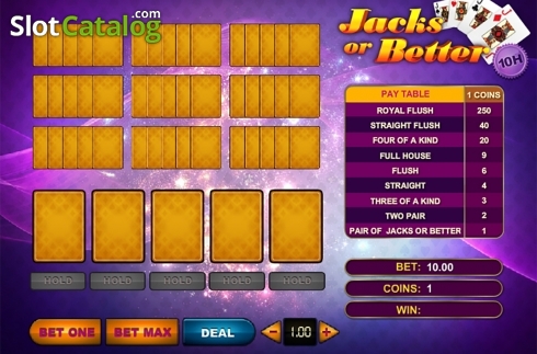 Скрин2. Jacks Or Better 10 Hands слот