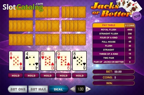 Скрин3. Jacks Or Better 10 Hands слот