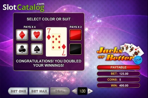 Скрин5. Jacks Or Better 25 Hands слот