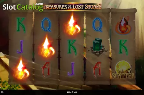 Скрин3. Treasures Of The Lost Stones слот