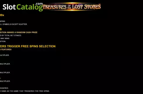 Скрин5. Treasures Of The Lost Stones слот