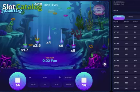Скрин2. Atlantis (Galaxsys) слот