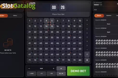 Скрин2. Keno (Galaxsys) слот