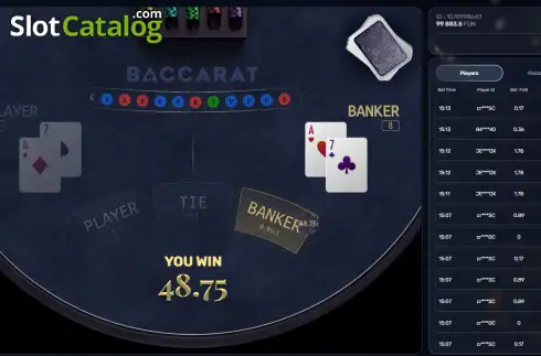 Скрин2. Baccarat (Galaxsys) слот
