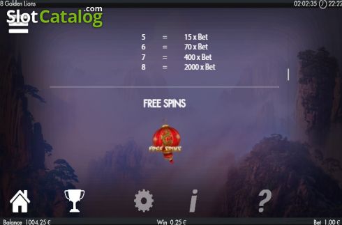 Скрин9. 8 Golden Lions слот