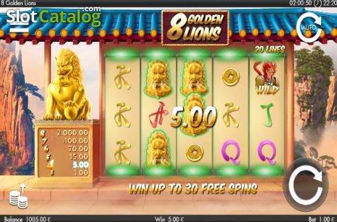 Скрин4. 8 Golden Lions слот