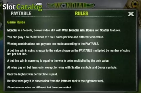 Скрин5. Mondial слот