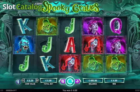 Скрин3. Spooky Graves слот
