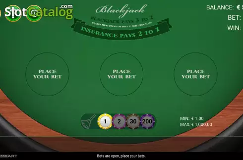 Скрин2. Blackjack (GameArt) слот