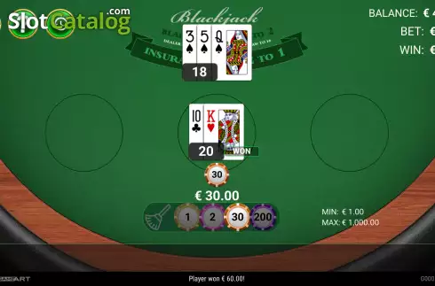 Скрин3. Blackjack (GameArt) слот