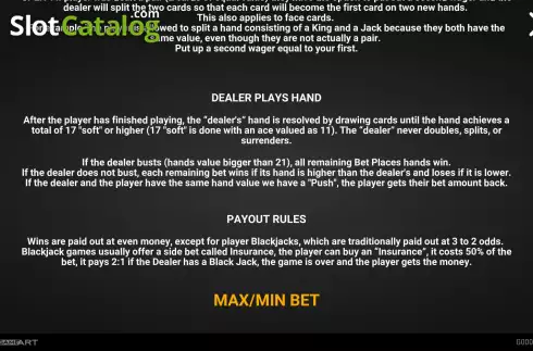 Скрин4. Blackjack (GameArt) слот