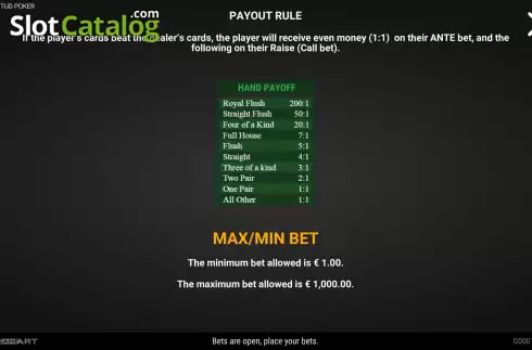 Скрин5. Caribbean Stud Poker (GameArt) слот