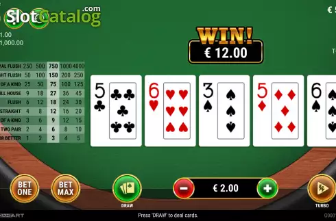 Скрин3. Video Poker (GameArt) слот