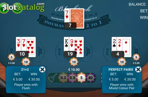 Скрин5. BlackJack Side Bets (GameArt) слот
