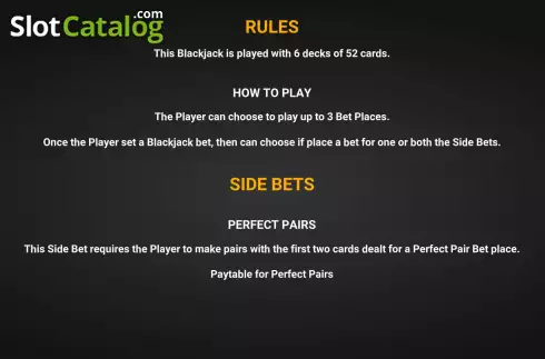 Скрин9. BlackJack Side Bets (GameArt) слот