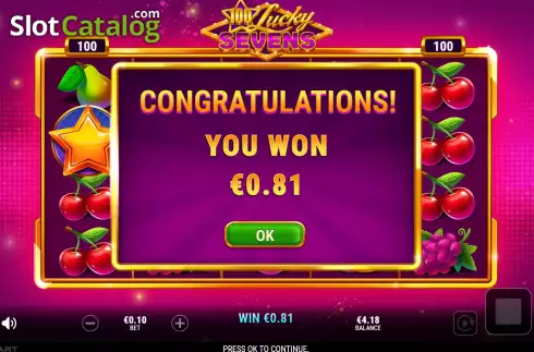 Скрин8. 100 Lucky Sevens слот