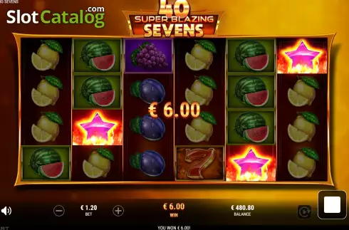 Скрин3. 40 Super Blazing Sevens слот