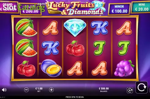Скрин2. Lucky Fruits and Diamonds слот