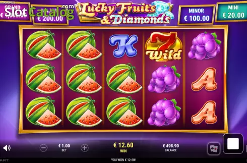 Скрин4. Lucky Fruits and Diamonds слот