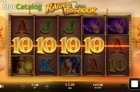 Скрин5. Raiders of the Lost Book слот