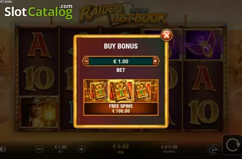 Скрин7. Raiders of the Lost Book слот