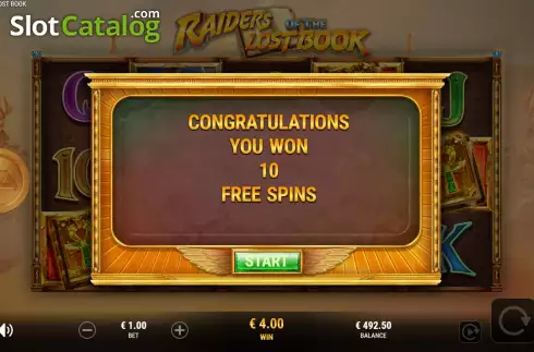 Скрин9. Raiders of the Lost Book слот