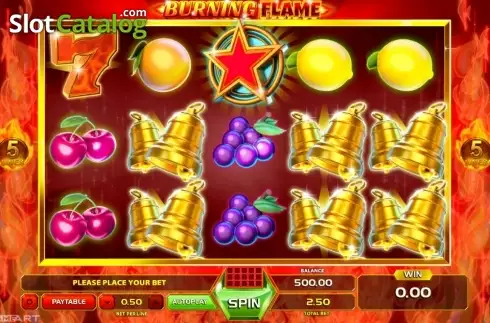 Скрин2. Burning Flame слот