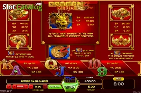 Скрин6. Dragon King (GameArt) слот