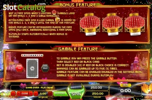 Скрин8. Fortune Lions (GameArt) слот