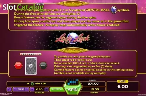 Скрин7. Lady Luck (GameArt) слот