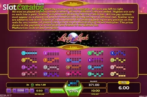 Скрин8. Lady Luck (GameArt) слот