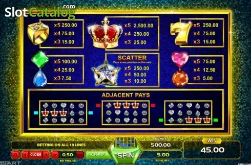 Скрин6. Royal Gems (GameArt) слот