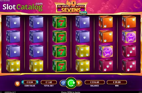 Скрин3. 40 Super Heated Sevens – Dice слот