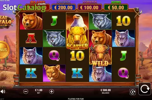 Скрин2. Great Buffalo Hold 'n Win слот