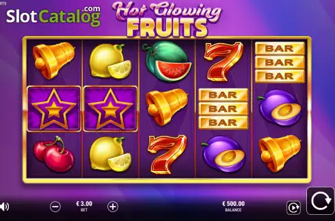 Скрин2. Hot Glowing Fruits слот