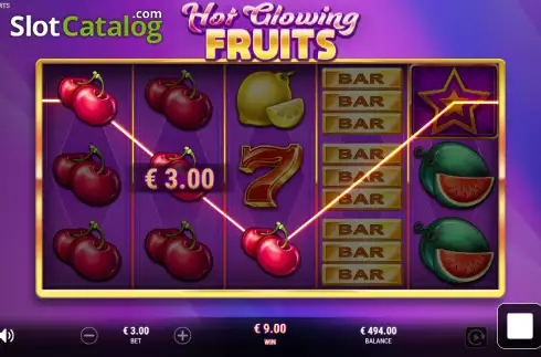 Скрин3. Hot Glowing Fruits слот