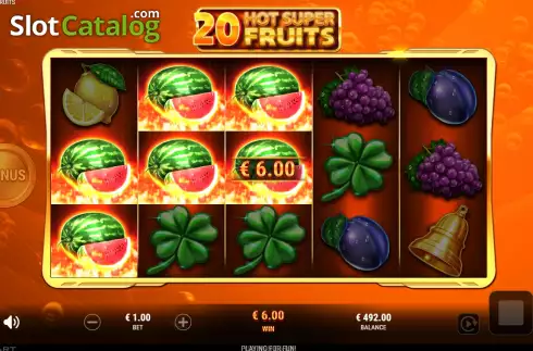 Скрин3. 20 Hot Super Fruits слот