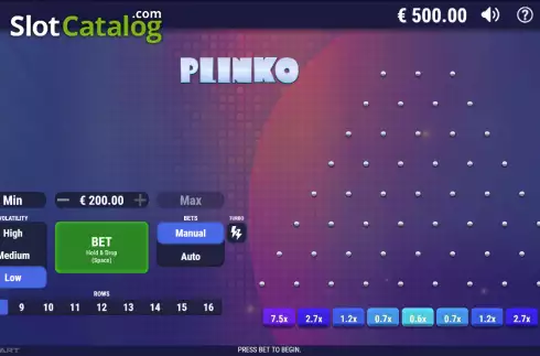 Скрин2. Plinko (GameArt) слот