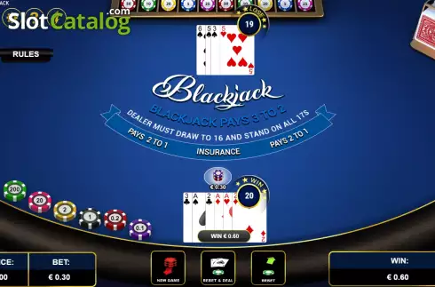 Скрин3. One-Hand Blackjack слот