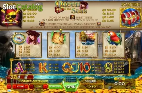 Скрин2. Queen Of The Seas слот