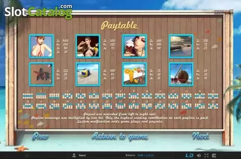 Скрин6. Bikini Beach (GamePlay) слот