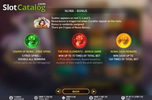 Скрин9. Nuwa And The Five Elements слот