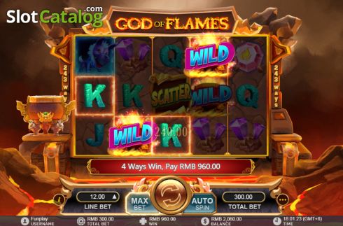 Скрин6. God of Flames слот
