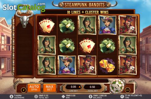 Скрин2. Steampunk Bandits слот